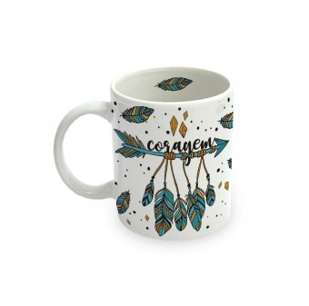 Caneca Flecha Boho Coragem - Mente Sã Corpo São