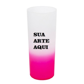 Long Drink Degrade Fosco Copo Personalizado com a sua arte