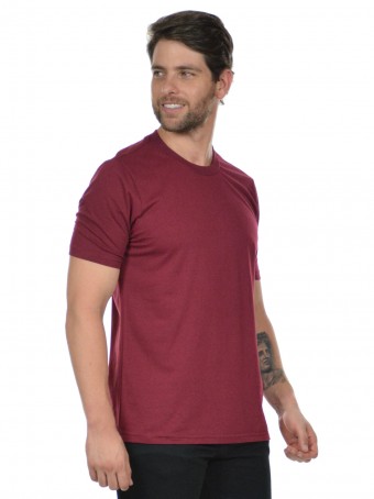 Camiseta ou baby look vinho marsala 100% algodão