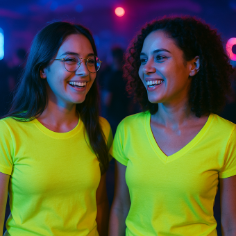 Babylook camiseta feminina neon personalizada 