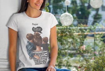 Camisa Dia das Mães Ilustração Presente Personalizado Modelo 4