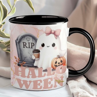Caneca Halloween Cute Interior e Alça Colorida