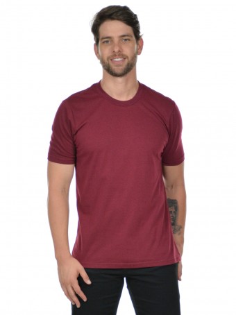 Camiseta ou baby look vinho marsala 100% algodão