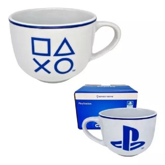 Caneca De Sopa Playstation Cumbuca Porcelana 500ml Oficial
