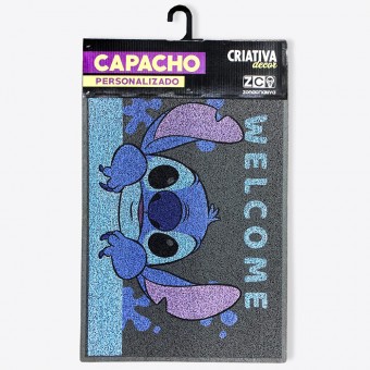 Tapete Capacho Stitch Welcome Bem-vindo 60x40 Oficial Disney