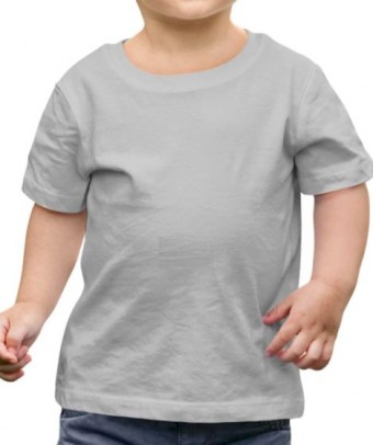 Camiseta unissex infantil personalizada como desejar Cor Cinza Tamanho 2