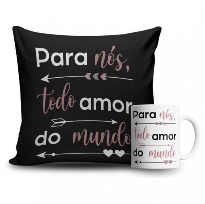 Presente Almofada E Caneca Surpresa Romantica Oferta Kit
