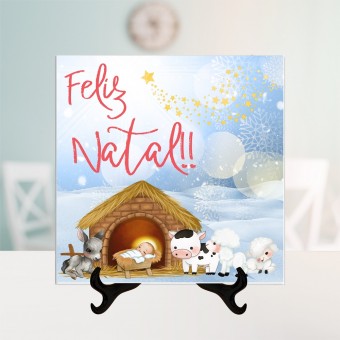 Azulejo Presépio Feliz Natal
