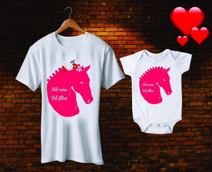 Kit Tal Mãe Tal Filha Body 2 Peças Dia das Mães Presente