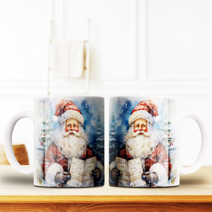 Caneca Natal Papai Noel Vintage