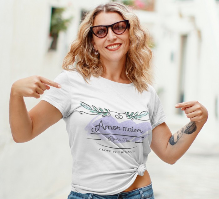 Camiseta "dia das Mães" Mãe de Menina