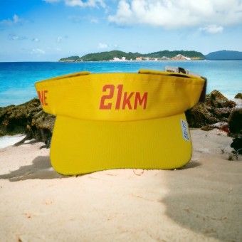 Viseira 21km Corrida Personalizada com Nome - Dry Run Praia
