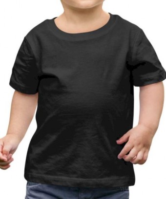 Camiseta unissex infantil personalizada como desejar Cor Preto Tamanho 2