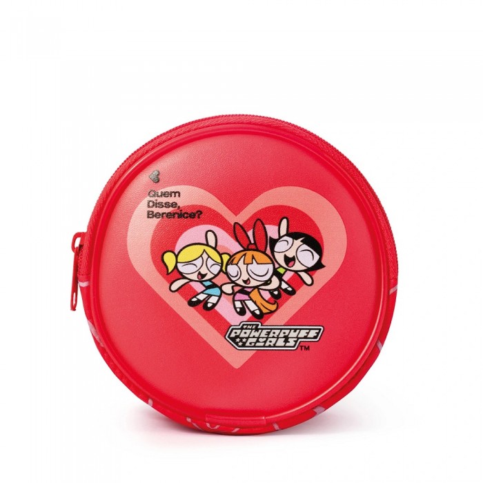 Bolsa Pocket Bag QDB As Meninas Super Poderosas Necessaire Vermelha Compacta Licenciada