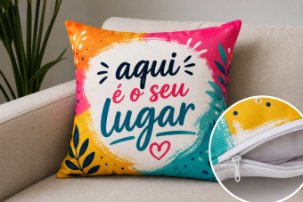 Almofada quadrada Personalizada Foto, Frase, Nome ou Arte Exclusiva