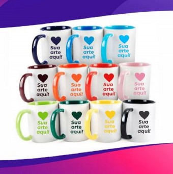Canecas Coloridas Personalizadas - Sua Ideia Aqui