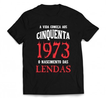 Camiseta 50 Anos Lendas no Maior Estilo