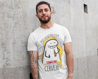 Camiseta Flork - Melhor Pai com Cerve... Certeza