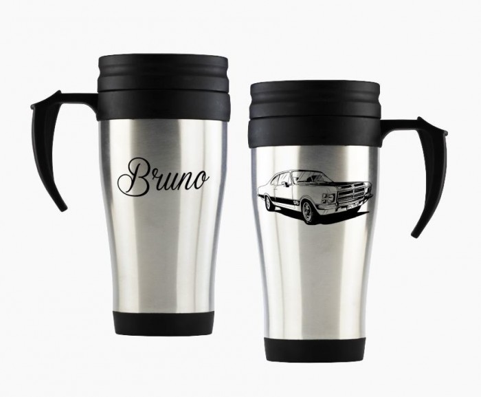 Caneca Térmica de Alumínio - 500ml Garrafa Copo Cerveja Suco