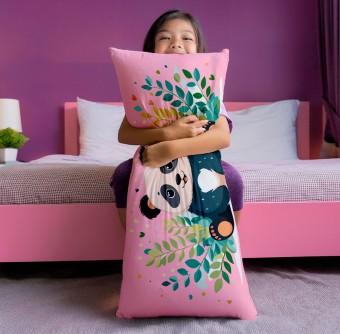 Travesseiro de corpo - Infantil 100x50cm - Panda