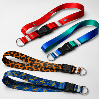 Chaveiro Cordão Personalizado com Engate Rápido 20mm Sua Arte, Logo ou Tema