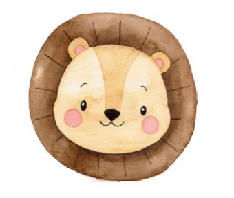 Almofada Formato Leão 40cm Ideal para Berço