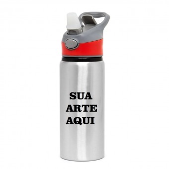 Squeeze de Alumínio com Bico Silicone Automático Click - 600ml