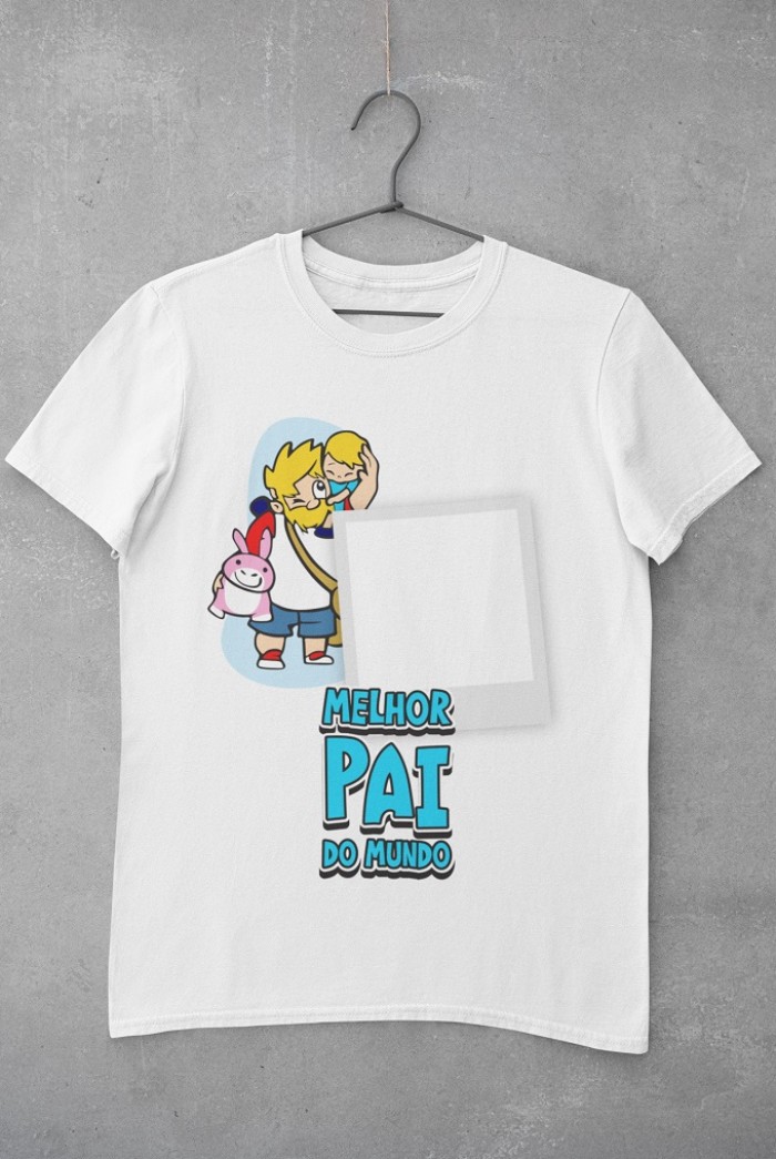Camiseta com Foto Cartoon Melhor Pai do Mundo