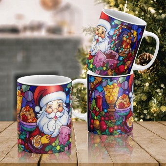 Caneca Natal Papai Noel Vitrô 3D
