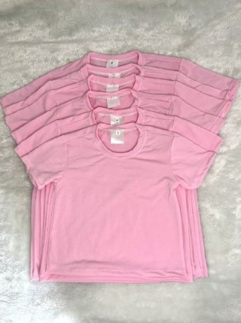 Camiseta unissex infantil personalizada como desejar Cor Rosa  Tamanho 2