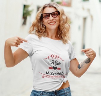 Dia das mães camiseta personalizada presente mae