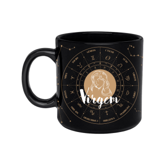CANECA PRETA 330ML - ZODÍACO