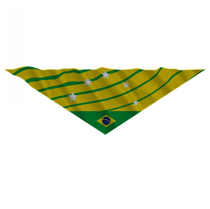 Bandana Pet Personalizada Brasil 6 Estrelas