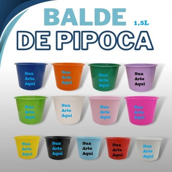 BALDE DE PIPOCA 1,5L PERSONALIZADO TEMÁTICO