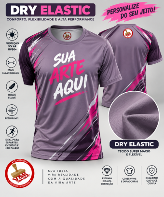 Camiseta Dry Elastic com proteção solar Personalizada linha premium 
