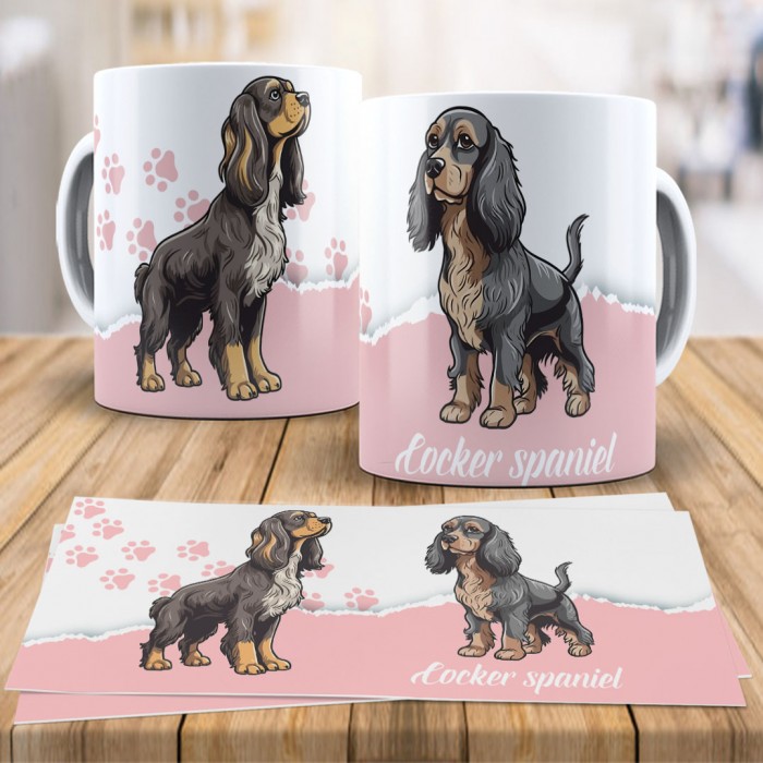 Caneca Xícara Raças Pet - Cocker Spaniel