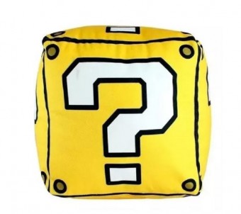 Almofada Super Mario Bloco Cubo 25x25cm | Game | Nintendo 64