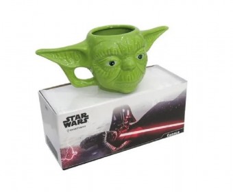 Caneca Formato 3d 400ml Mestre Yoda Star Wars Licenciado