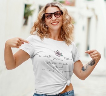 Camiseta "dia das Mães" Mãe de Menina Modelo 3