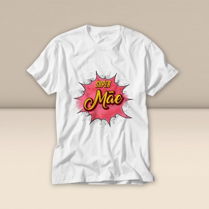 Blusa Feminina Super Mae Camiseta Frase Dia Das Mães