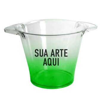 Balde de Gelo Acrílico Degradê Personalizado