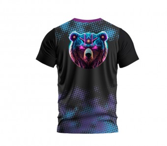 Camiseta Sublimação Total DryFit - Urso Neon