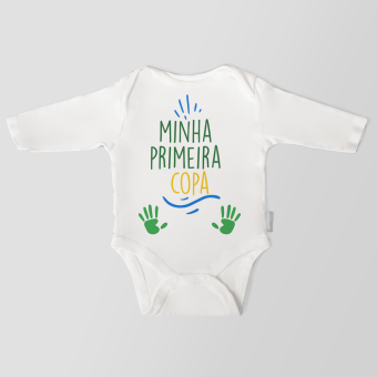 Body Bebe Manga Longa - Minha primeira COPA