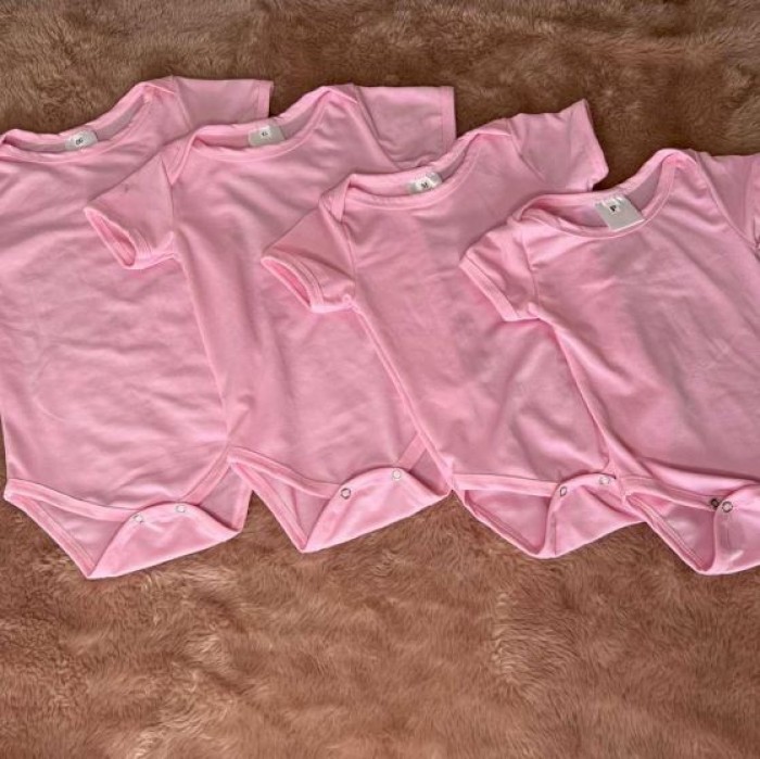 Body bebê unissex infantil personalizado como desejar Cor Rosa  Tamanho P