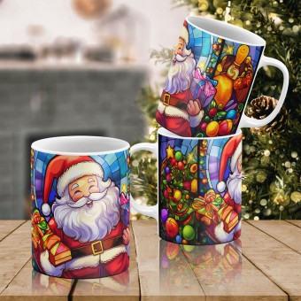 Caneca Natal Papai Noel Vitrô 3D