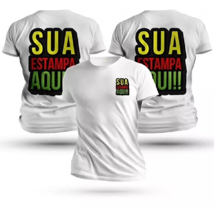 Camiseta Dry Fit Furadinho Personalizada com sua ideia Proteção Uv 30+