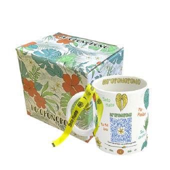 Caneca 300ml + Fitilho - Ho'oponopono - Qr Code