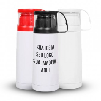 Garrafa Térmica de Inox com Copo - 300ml