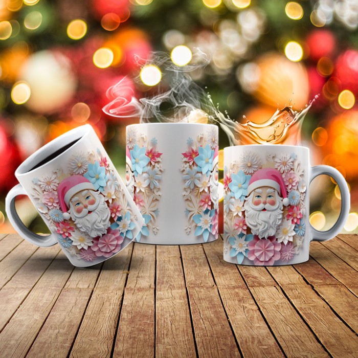 Caneca Natal Papai Noel Delicado