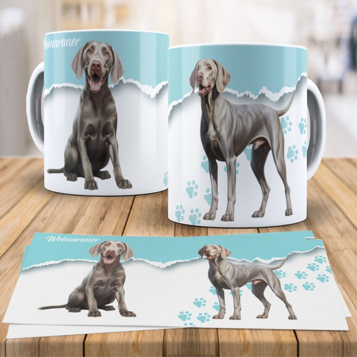 Caneca Xícara Raças Pet - Weimaraner